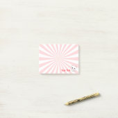 Speelse Kawaii Witte Kitten Op Maat Post-it® Notes (Op bureau)