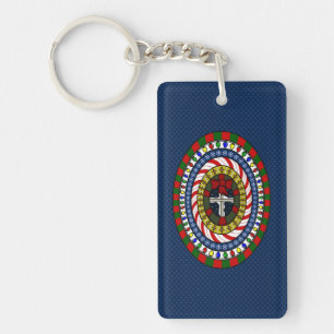 Speelse Kerst Acryl Sleutelhanger