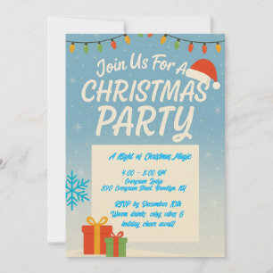 Speelse kerst party uitnodiging