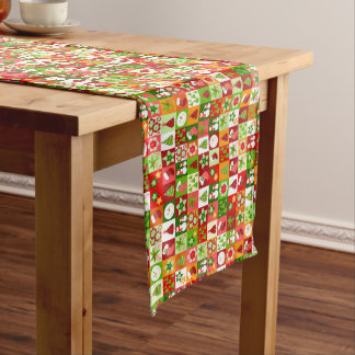 Speelse Kerst Patchwork Tafelloper