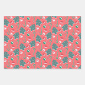 Speelse Kerst Snoepjes Inpakpapier Set#6 (Voorkant)