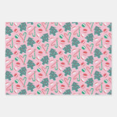 Speelse Kerst Snoepjes Inpakpapier Set#6 Vel (Voorkant 3)