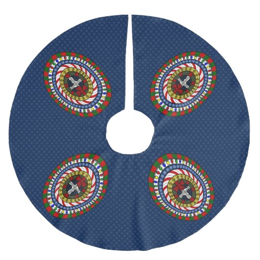Speelse Kerstboom Vloerkleed Rok (Voorkant)