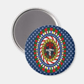 Speelse kerstmagneet magneet (Voorkant / Achterkant)