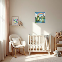 Speelse Kikker Prins Kinderen Wandklok