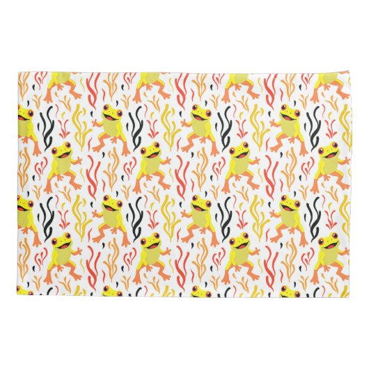 speelse kikkers kussensloop (Achterkant)