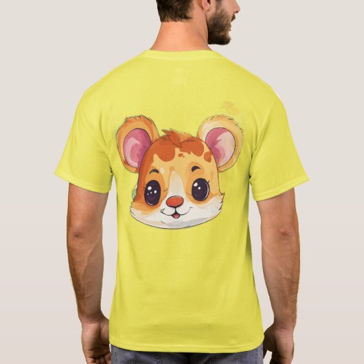 Speelse Kinder Dier T-shirt Design: (Achterkant)