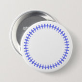 Speelse Kinderen Border Buttonnen – Leuke ingelijs Ronde Button 7,6 Cm (Voorkant /achterkant)