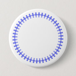 Speelse Kinderen Border Buttonnen – Leuke ingelijs Ronde Button 7,6 Cm