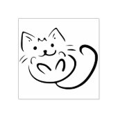 speelse kitten kunststempel 	rubberstempel (Afrduk)