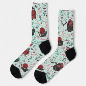 Speelse Kitten Mint Kerstsokken Sokken (Links)