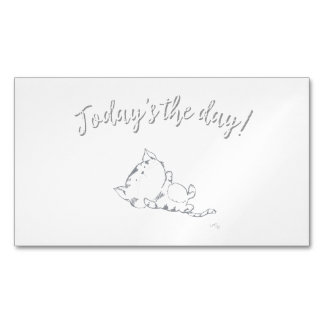 Speelse Kitten - Vandaag is de dag! Magnetisch Visitekaartje