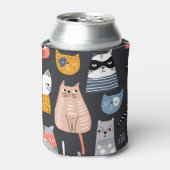 Speelse Kittens: grillige weefsels Blikjeskoeler (Blikje Voorkant)