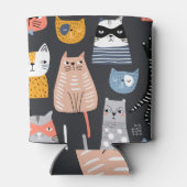 Speelse Kittens: grillige weefsels Blikjeskoeler (Achterkant)