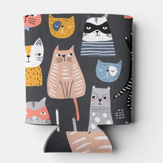 Speelse Kittens: grillige weefsels Blikjeskoeler (Achterkant)