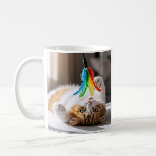 speelse kittenveer koffiemok (Links)
