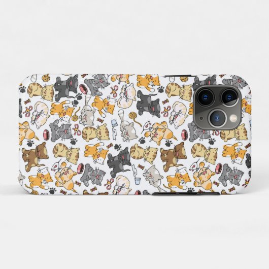 Speelse Kitty Cats Case-Mate iPhone Case (Achterkant (horizontaal))