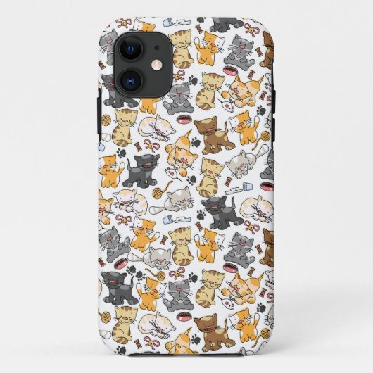 Speelse Kitty Katten Case-Mate iPhone Case (Achterkant)