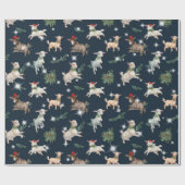 Speelse kleine kerstgeiten cadeaupapier (Vlak)