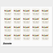 Speelse Kleurrijke Kerst String Lights Schets Vierkante Sticker (Vel)
