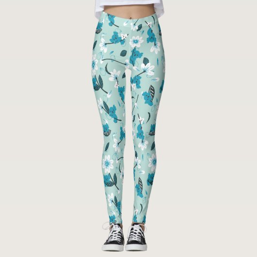 Speelse Koala Patroon Leuke Dier en Natuur Kunst Leggings (Voorkant)