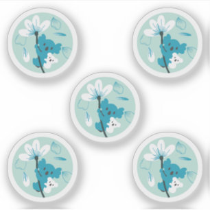 Speelse Koala Patroon Leuke Dier en Natuur Kunst Sticker