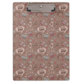 Speelse koffie nu Mocha patroon Klembord (Voorkant)