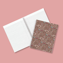 Speelse koffie nu Mocha patroon Notitieboek