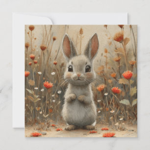 Speelse konijntjes: blije gedachten 🐰digitaal feestdagenkaart