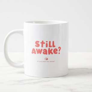 Speelse Koraal "Nog wakker?" Hersenen Kunst Extra Grote Beker