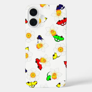 Speelse krabbelpatroon telefoon iPhone / iPad hoes