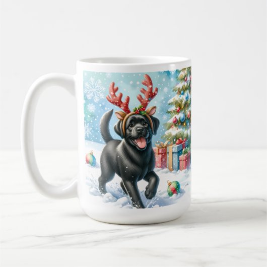 Speelse Labrador Retriever Puppy Dog Christmas Koffiemok (Links)