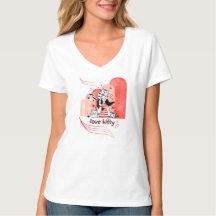 Speelse "Love Kitty" Tekenfilm Grafisch