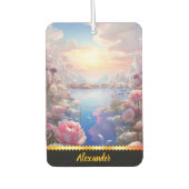 Speelse luchtverfrisser met rustige bloemen (Voorkant)