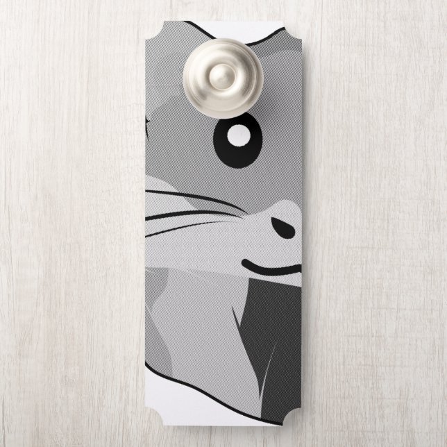 Speelse minimalistische hamster (Op knop)