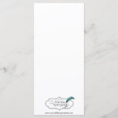 Speelse Monogram in Sage Groen Bruin Bruiloft Menu (Achterkant)