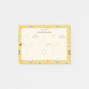 Speelse New York City Patroon Custard Gele Naam Post-it® Notes