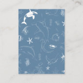 Speelse Ocean Blue Luier Raffle Informatiekaartje (Achterkant)