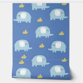 Speelse Olifanten Safari Dieren Kwekerij Behang