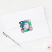 Speelse Otter Sticker met kleurrijke bloemen (Envelop)