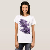 Speelse Paarse ABSTRACTE KUNST Statement T-shirt (Voorkant volledig)