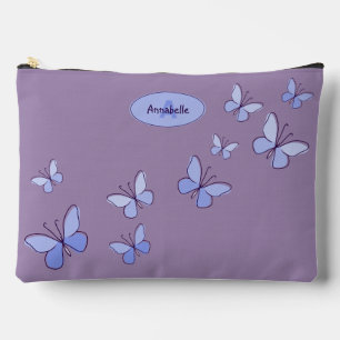 Speelse Paarse Blauwe Vlinder Doodle Etui