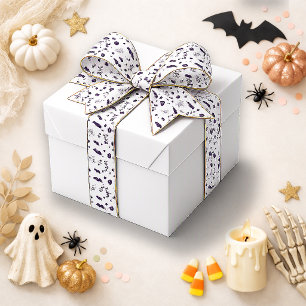 Speelse Paarse Vleermuis & Web Halloween Lint
