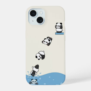 Speelse Panda Duik – Cartoondier Hoesje iPhone 15 Hoesje