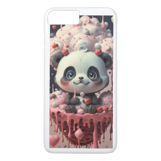 Speelse Panda iPhone Hoesje Design (Achterkant)