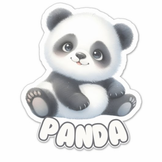 Speelse panda - kinderkamer sticker (Voorkant)