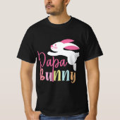 Speelse Papa Bunny Easter Design T-shirt (Voorkant)