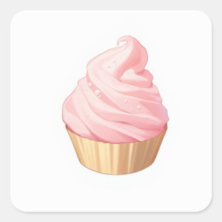 Speelse pastelillustratie vierkante sticker