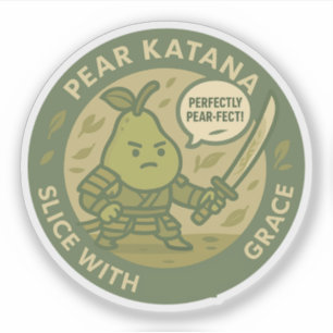 Speelse Perzik Samoerai Discipline Sticker
