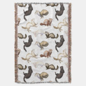 Speelse Pet Ferret Business Deken (Voorkant Verticaal)